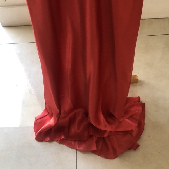 David’s Bridal Burnt Orange Bridesmaids Dress Sz 4 - Picture 2 of 5